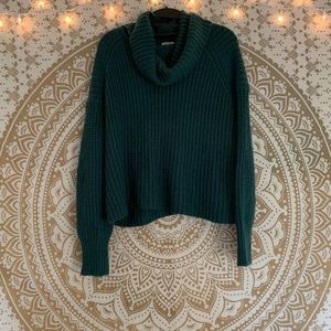 Dark Green Turtle neck Sweater w/ free leggings